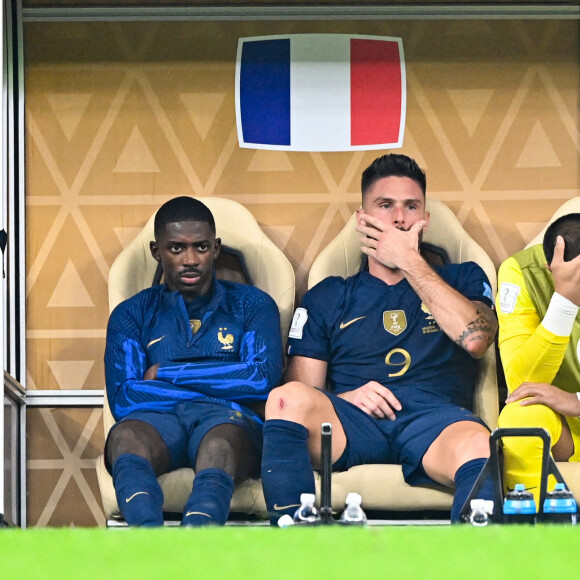 Olivier Giroud - Match "France - Argentine (3-3 - tab 2-4)" en finale de la Coupe du Monde 2022 au Qatar, le 18 décembre 2022. © Philippe Perusseau / Bestimage