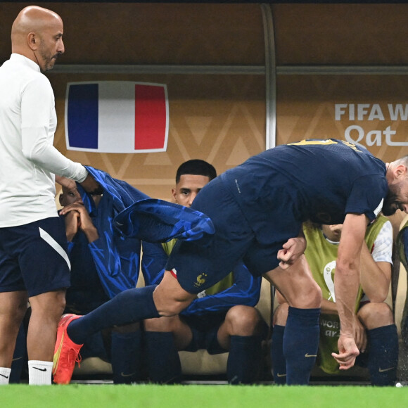 Olivier Giroud - Match "France - Argentine (3-3 - tab 2-4)" en finale de la Coupe du Monde 2022 au Qatar, le 18 décembre 2022. © Philippe Perusseau / Bestimage
