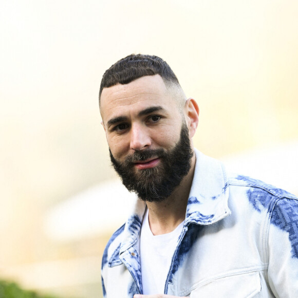 Karim Benzema - Arrivée des joueurs de l'équipe de France à Clairefontaine, le 14 novembre 2022. 