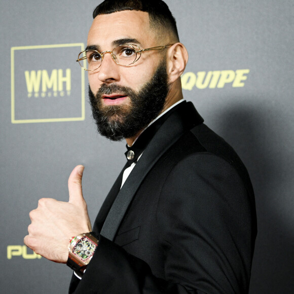 Karim Benzema - Photocall de la 66ème cérémonie du Ballon d'Or au Théâtre du Chatelet à Paris le 17 octobre 2022. 