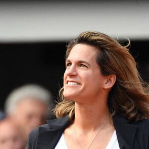 Amelie Mauresmo - Le Français G.Simon, battu par le Croate M.Cilic 6-0, 6-3, 6-2), fait ses adieux à Roland Garros, le 28 mai 2022. © Chryslene Caillaud / Panoramic / Bestimage