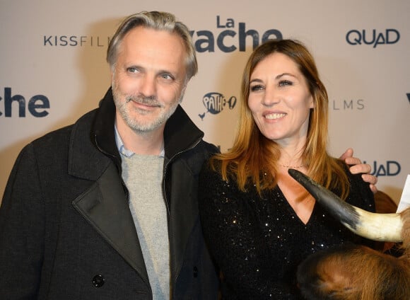 Mathieu Petit et sa compagne Mathilde Seigner à Paris le 14 février 2016. © Coadic Guirec/Bestimage