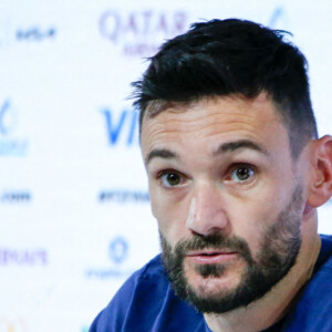 Hugo Lloris en conférence de presse lors de la Coupe du Monde 2022 au Qatar (FIFA World Cup Qatar 2022), le 13 décembre 2022. © William Volcov/Zuma Press/Bestimage