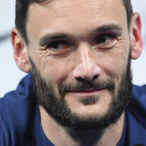 Hugo Lloris capitaine et gardien de l'équipe de France en conférence de presse de l'équipe de France de football au centre de formation et centre National du Footbal de Clairefontaine-en-Yvelines, France, le 14 novembre 2022. © Jean-Baptiste Autissier/Panoramic/Bestiùmage