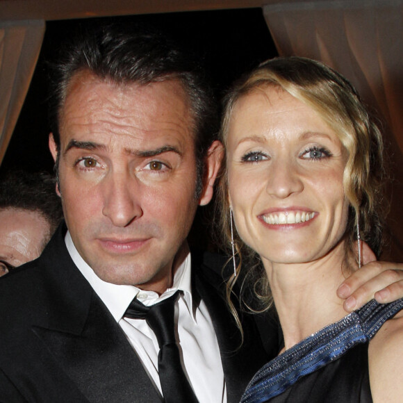 Jean Dujardin et Alexandra Lamy - Arrivée au Fouquet's - 37ème cérémonie des César 2012, 24 février 2012