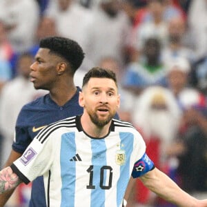 Lionel Messi - Match "France - Argentine (3-3 - tab 2-4)" en finale de la Coupe du Monde 2022 au Qatar, le 18 décembre 2022.