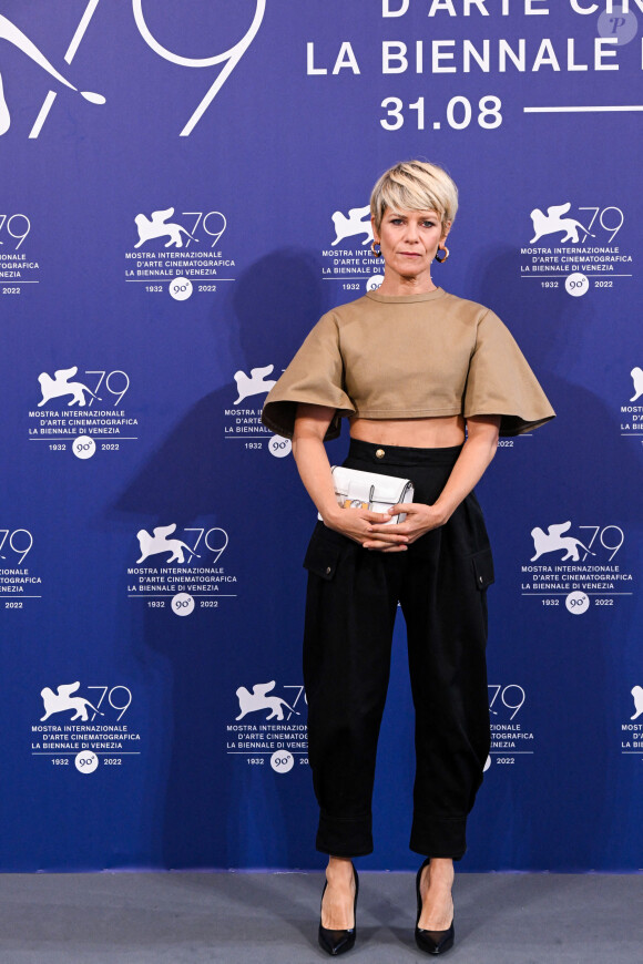 Marina Foïs au photocall du film "La syndicaliste" lors de la 79ème édition du festival international du film de Venise (La Mostra), Italie, le 2 septembre 2022. © SGP/Bestimage 