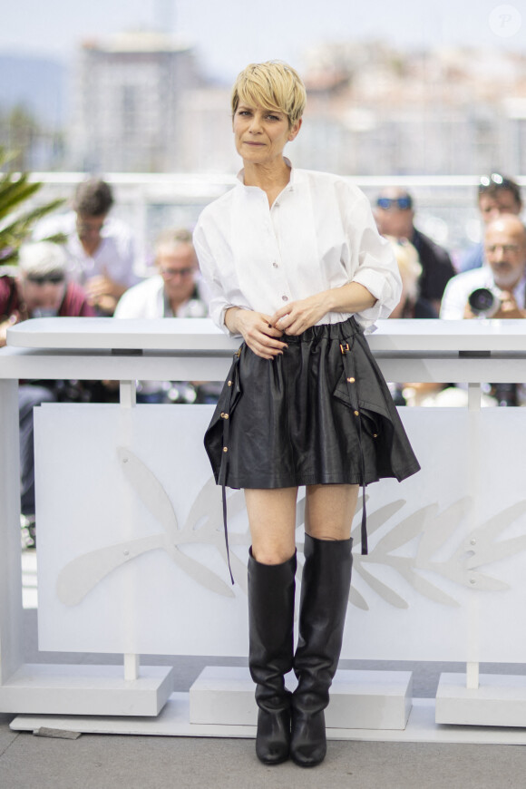 Marina Foïs au photocall de "As Bestas" lors du 75ème Festival International du Film de Cannes, le 27 mai 2022. © Cyril Moreau/Bestimage 