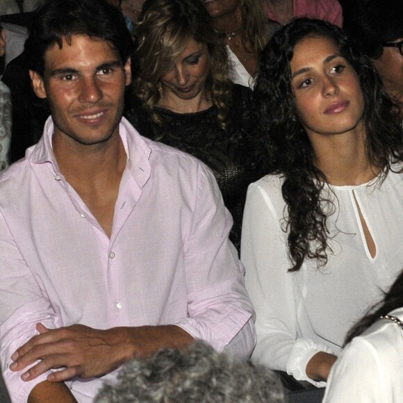 Rafael Nadal et Maria Francisca Perello lors d'un concert de Julio Iglesias à Barcelone le 26 juin 2013. 