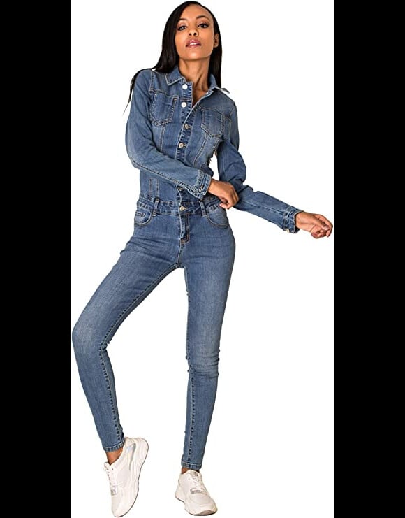 La folie des années 2000 s'empare de votre dressing avec cette combinaison en jean Nina Carter