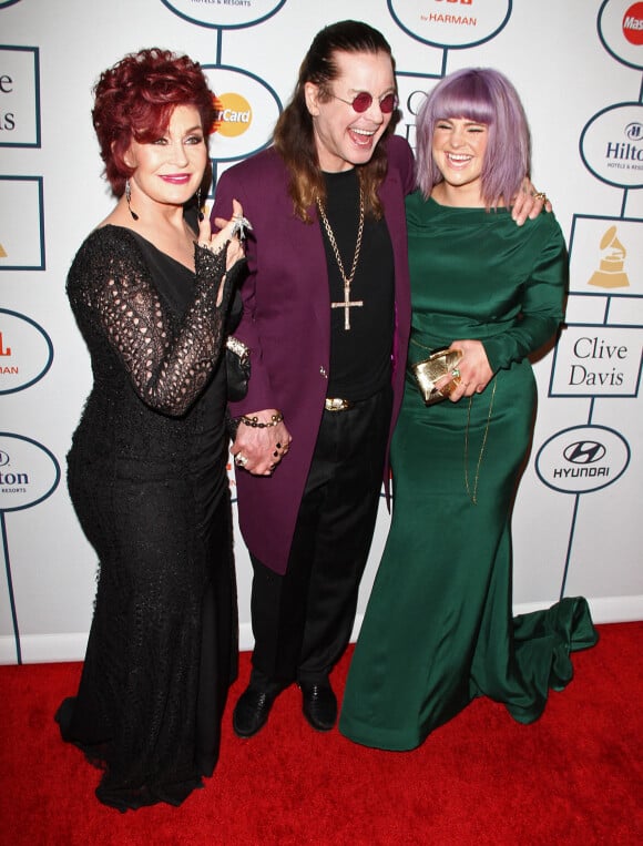 Ozzy Osbourne, Sharon Osbourne, Kelly Osbourne - 56 eme Soiree pre-Grammy and Salute To Industry Icons au Beverly Hilton Hotel de Beverly Hills le 25/01/2014 