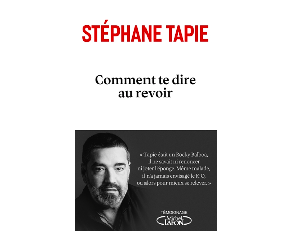 Couverture du livre "Comment te dire au revoir" de Stéphane Tapie publié le 12 janvier chez Michel Lafon