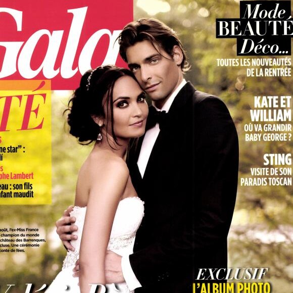 Valérie Bègue et Camille Lacourt (ici en couverture du magazine Gala du 21 août 2013) se sont mariés le 8 août 2013.