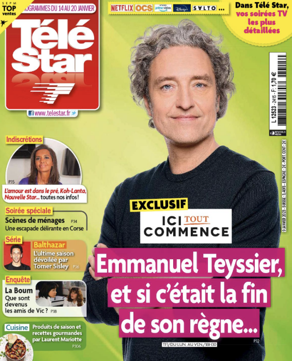 Benjamin Baroche (Ici tout commence) fait la couverture du nouveau numéro de "Télé Star" paru le 9 janvier 2023