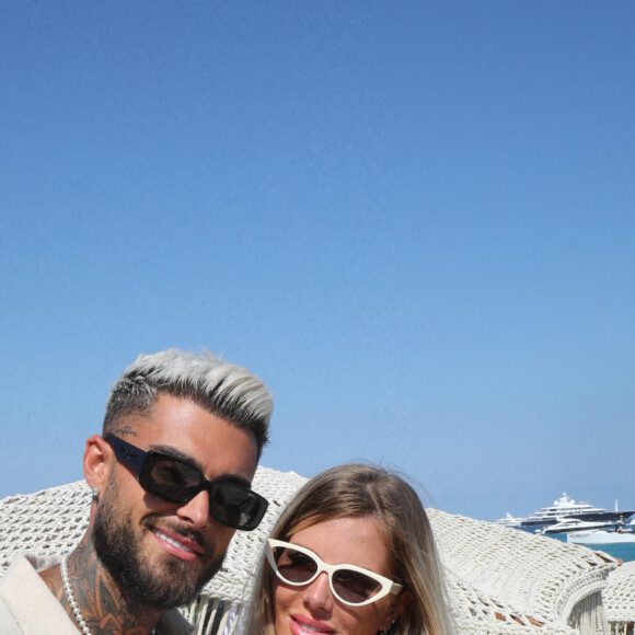 Exclusif - Thibault Garcia et sa compagne Jessica Thivenin (Les Marseillais) - Hublot fête l'arrivée de la nouvelle Big Bang Unico à la boutique de Saint-Tropez au restaurant Verde Beach à Ramatuelle, Côte d'Azur, France, le 12 juillet 2022. © Luc Boutria/Nice Matin/Bestimage 