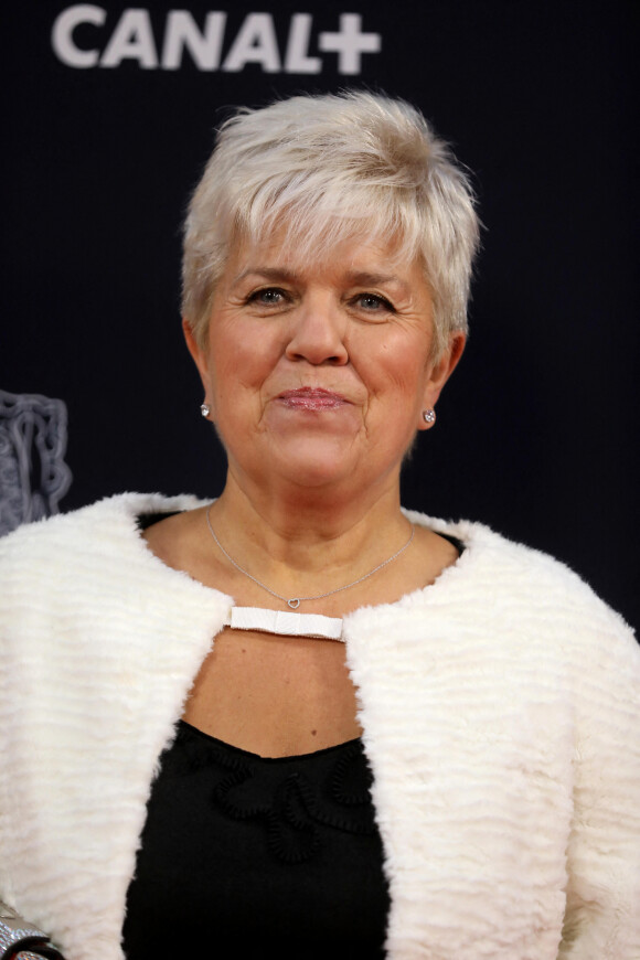 Mimie Mathy - Tournage de la série " Dix Pour Cent " lors de la 45ème cérémonie des César à la salle Pleyel à Paris, le 28 février 2020. © Dominique Jacovides/Olivier Borde/Bestimage