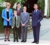 Le prince William avec ses parents Lady Diana et le prince Charles et son frère Harry
