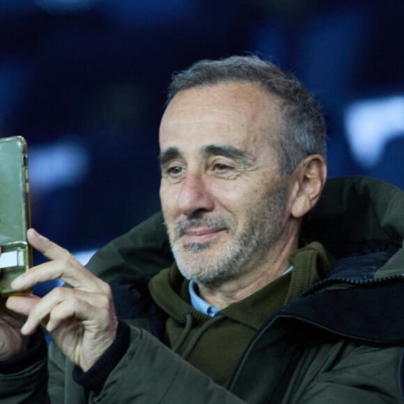 Elie Semoun - People dans les tribunes du match de Ligue 1 Uber Eats "PSG contre Angers" (2-0) au Parc des Princes à Paris le 11 janvier 2023. © Cyril Moreau/Bestimage