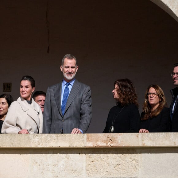 Le roi Felipe VI et la reine Letizia d'Espagne, visitent l'îlot du roi à Minorque, le 12 janvier 2023. 