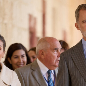 Le roi Felipe VI et la reine Letizia d'Espagne, visitent l'îlot du roi à Minorque, le 12 janvier 2023. 