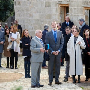 Le roi Felipe VI et la reine Letizia d'Espagne, visitent l'îlot du roi à Minorque, le 12 janvier 2023. 