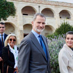 Le roi Felipe VI et la reine Letizia d'Espagne, visitent l'îlot du roi à Minorque, le 12 janvier 2023. 