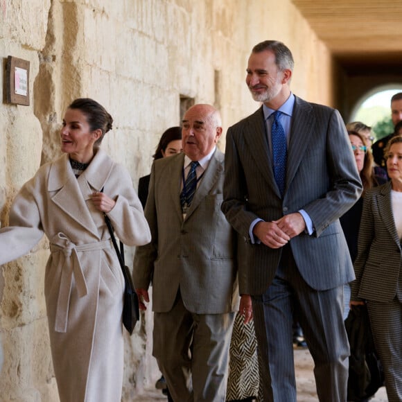 Le roi Felipe VI et la reine Letizia d'Espagne, visitent l'îlot du roi à Minorque, le 12 janvier 2023. 