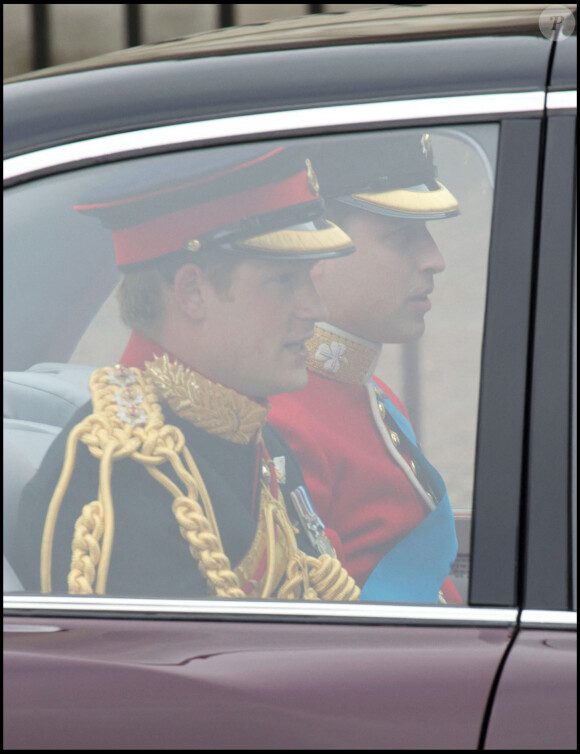 Prince William et prince Harry- Mariage de Kate Middleton et du prince William d'Angleterre à Londres. Le 29 avril 2011