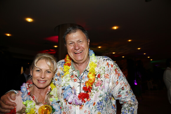 Exclusif - Michael et Lynette Wittstock (parents de la princesse Charlène) - Alexander Moghadam et sa femme organisent une soirée hawaïenne pour leurs 2 anniversaires (80 ans et 65 ans) à l'hôtel Fairmont à Monaco le 24 Avril 2016 © Claudia Albuquerque / Bestimage