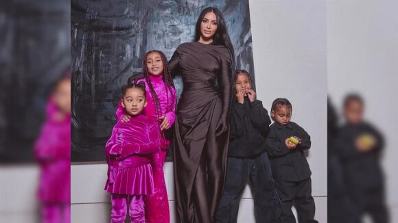 Kim Kardashian et ses enfants sur les réseaux sociaux.