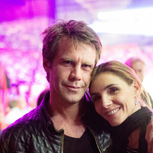 Exclusif - Le prince Emmanuel Philibert de Savoie et la princesse Clotilde (Courau) - People au concert de Johnny Hallyday au POPB de Bercy a Paris - Jour 2. Le 15 juin 2013