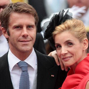 Le prince Emmanuel Philibert de Savoie et la princesse Clotilde de Savoie au mariage du prince Albert de Monaco et de Charlène Wittstock le 2 juillet 2011