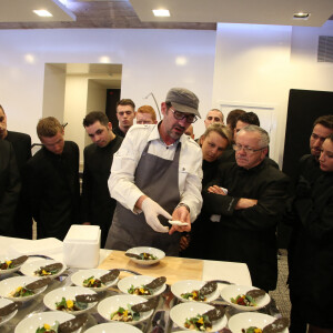 Exclusif - Le chef Paul Pairet à la 1ère édition des "Plumes d'Or du Vin et de la Gastronomie" au Pavillon Vendôme à Paris.