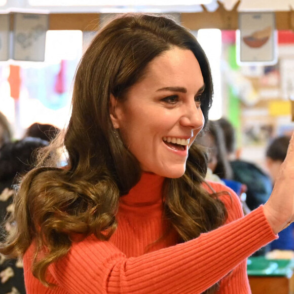Kate Catherine Middleton, princesse de Galles, en visite à la crèche Foxcubs à Luton. 