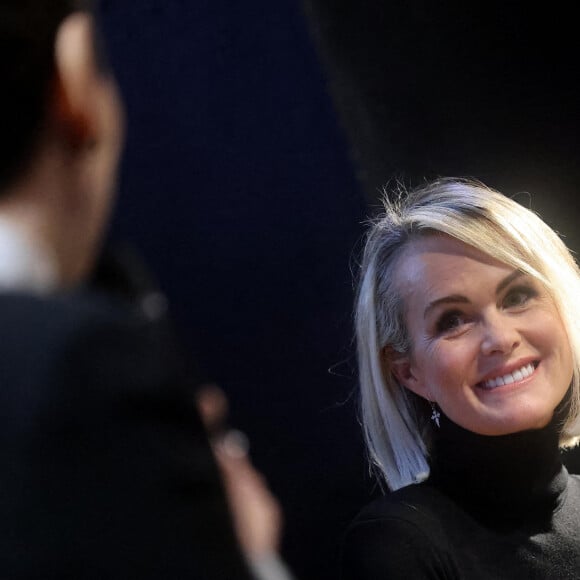 Laeticia Hallyday - L.Hallyday donne une conférence de presse pour l'exposition Johnny Hallyday à Bruxelles Expo le 19 décembre 2022. © Dominique Jacovides / Bestimage 