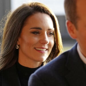 Le prince William, prince de Galles, et Catherine (Kate) Middleton, princesse de Galles, inaugurent officiellement le nouveau Centre hospitalier Royal Liverpool University Hospital à Liverpool, Royaume Uni, le 12 janvier 2023. 