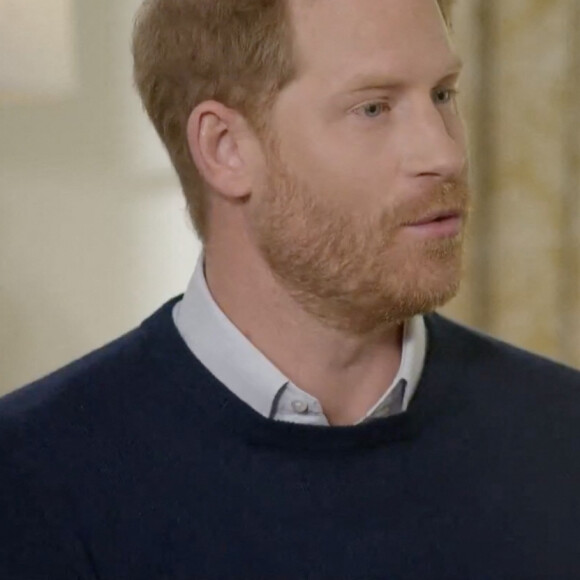 Le prince Harry accorde son unique interview au Royaume Uni au journaliste Tom Bradby pour la sortie de son autobiographie choc "Spare" (Le Suppléant) le 8 janvier 2023. 