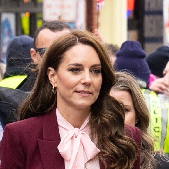 Le prince de Galles William et Kate Catherine Middleton, princesse de Galles, en visite au centre Roca à Chelsea dans le Massachusetts, à l'occasion de leur voyage officiel aux Etats-Unis le 1er décembre 2022. 