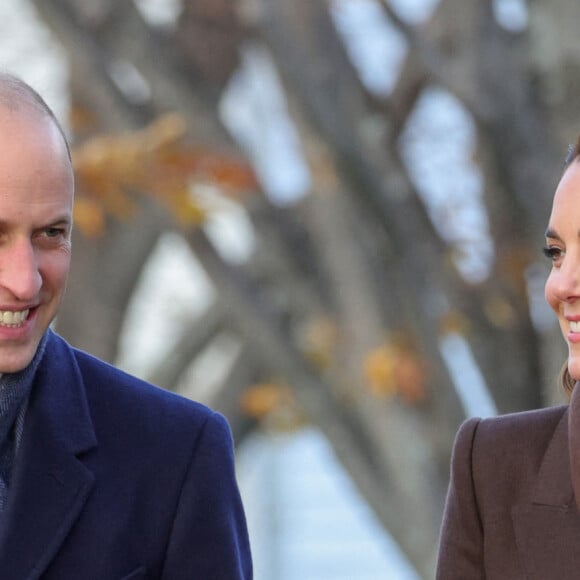 Le prince de Galles William et Kate Catherine Middleton, princesse de Galles, en visite sur le port de Boston, à l'occasion de leur déplacement officiel aux Etats-Unis. Le 1er décembre 2022 