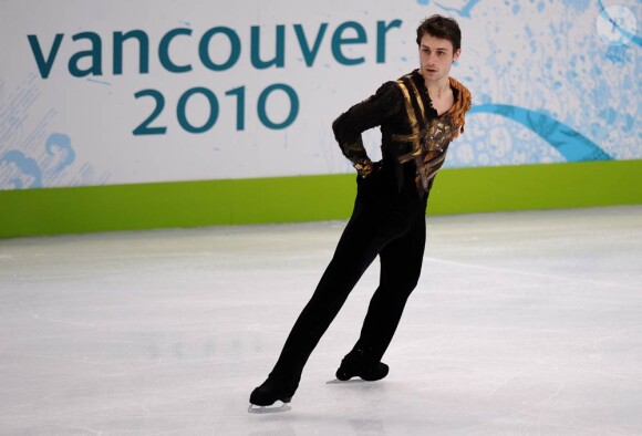 Brian Joubert, lors de son programme libre, aux Jeux Olympiques de Vancouver, le 18 février 2010.