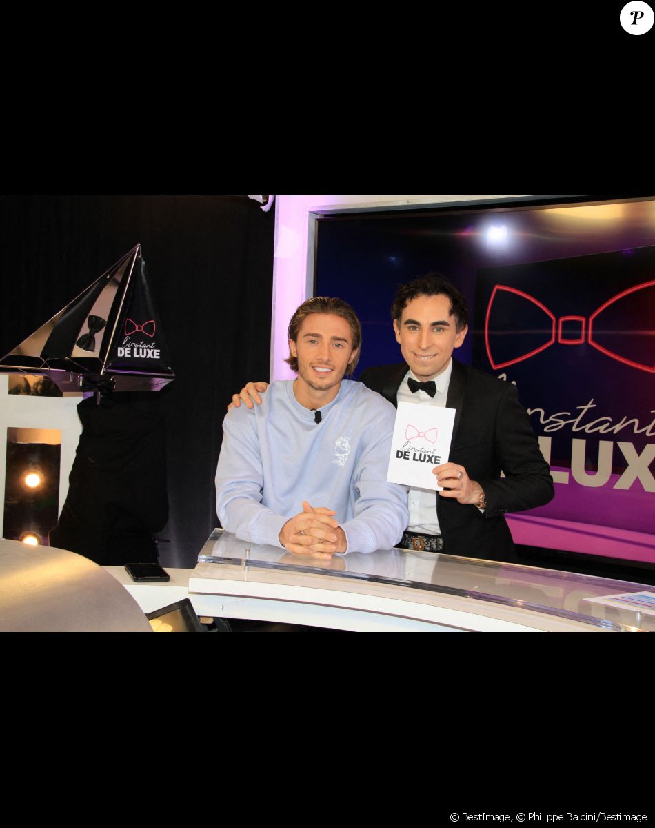 Exclusif - Dylan Thiry, Jordan de Luxe - Backstage de l'enregistrement de l'émission "L'instant de Luxe" à Paris le 20 novembre 2021. © Philippe Baldini/Bestimage