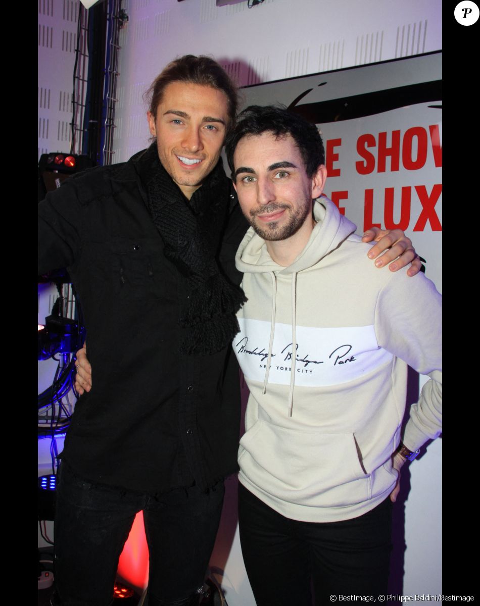 Exclusif - Dylan Thiry (Les Princes de l'amour 6) et Jordan de Luxe lors de l'émission "Le Show de Luxe" sur la Radio Voltage à Paris, France, le 4 mars 2019. © Philippe Baldini/Bestimage