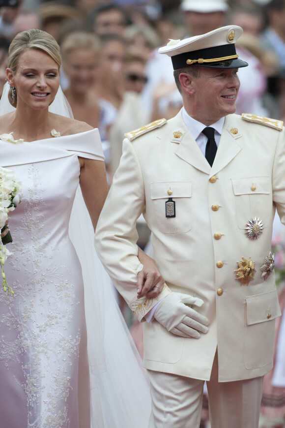 Albert et Charlène de Monaco - Mariage religieux du prince Albert II de Monaco et de la princesse Charlène en 2011.