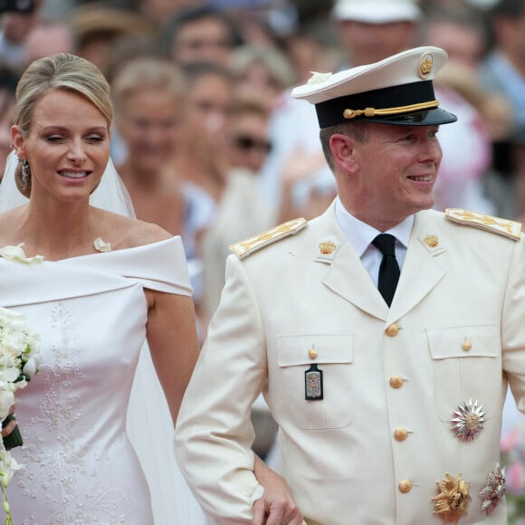 Albert et Charlène de Monaco - Mariage religieux du prince Albert II de Monaco et de la princesse Charlène en 2011.