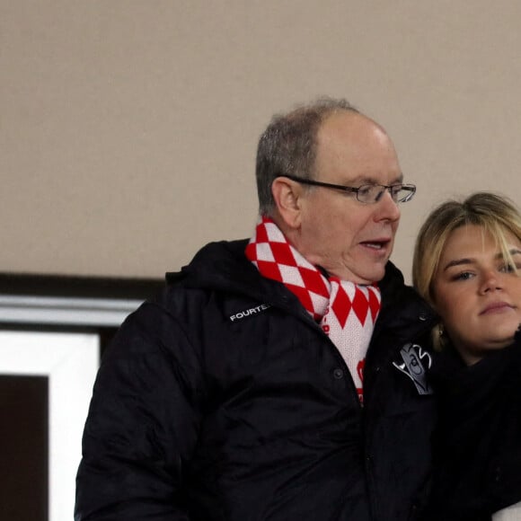 Le prince Albert II de Monaco, Camille Gottlieb - Match de football caritatif lors de la 3e édition de la Fight Aids Cup. Le 23 janvier 2023. © Jean-François Ottonello/Nice-Matin/Monaco