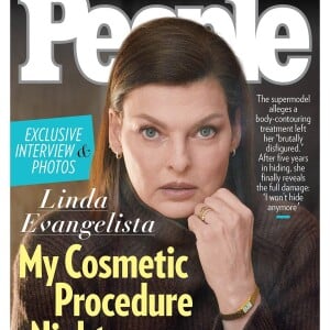 Linda Evangelista en couverture de "People". Elle se montre pour la première fois en cinq ans, défigurée par la chirurgie esthétique.