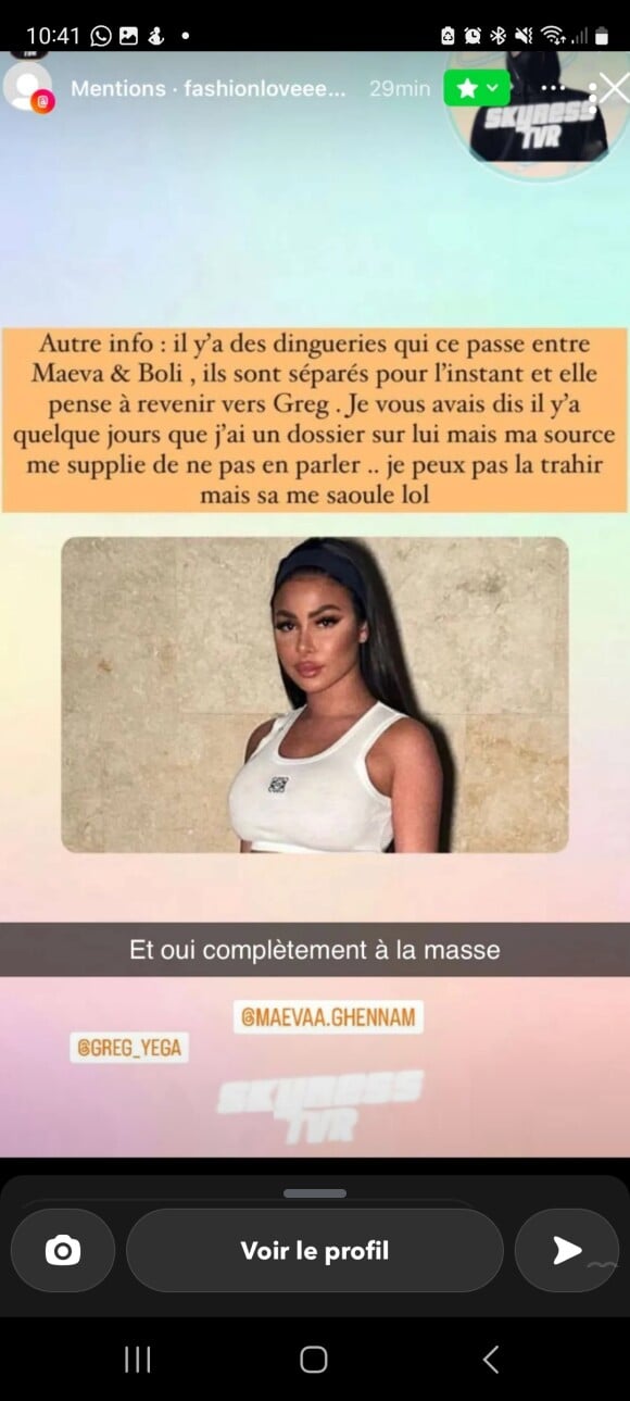 Maeva Ghennam répond aux rumeurs sur son couple