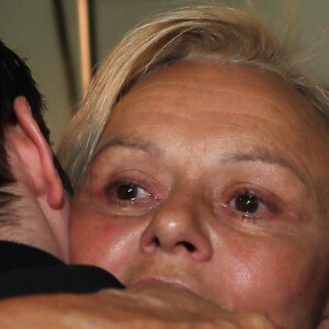 Muriel Robin - Les célébrités rendent un dernier hommage au comédien, dramaturge et metteur en scène français Roger Louret en la salle du Magre à Monclar, France, le 30 janvier 2023. © Patrick Bernard/Bestimage