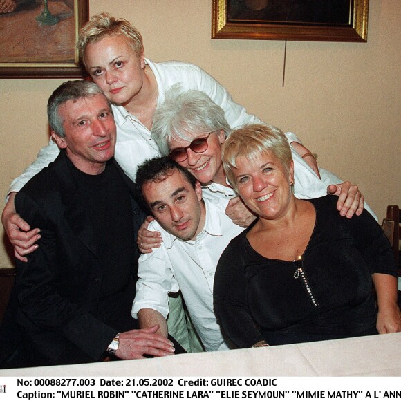 Roger Louret, Catherine Lara, Elie Semoun, Muriel Robin et Mimie Mathy à l'anniversaire de Roger Louret