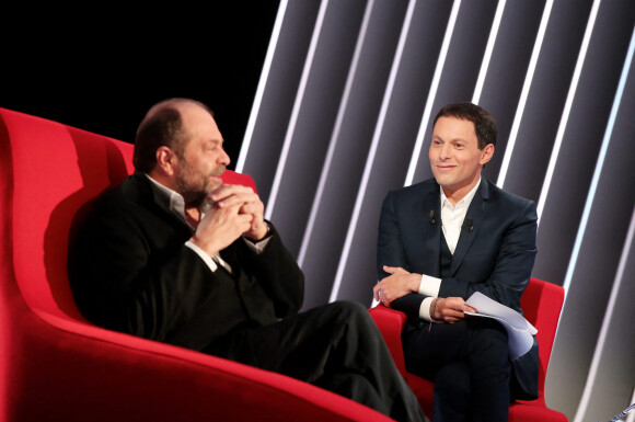 Exclusif - Enregistrement de l'émission "Le Divan" présentée par Marc-Olivier Fogiel, avec Eric Dupond-Moretti en invité, le 31 janvier 2015. L'émission a été diffusée sur France 3 le 3 mars.